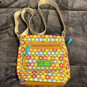 Lily Bloom Lily Crossbody Bag Purse 3 Front Compartments